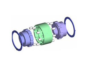 ZLD type conical shaft hole elastic pin gear coupling